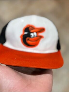 MLB Baltimore Orioles White Black Orange Snapback Hat